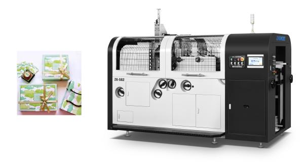 Cheap Multi Function Cardboard Box Making Machine With Man Machine Control for sale