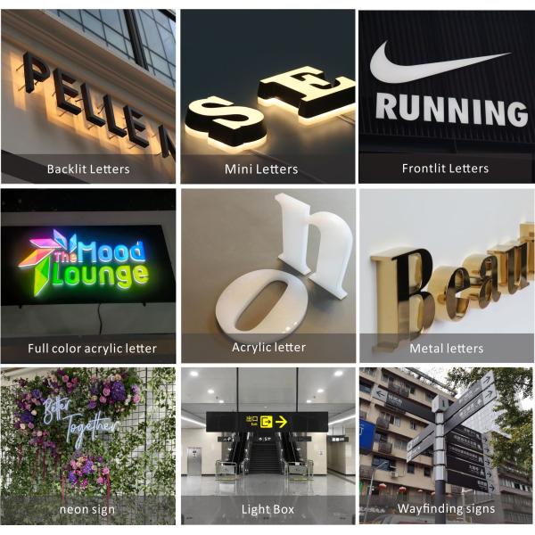 Scenic Spot Exterior Directional Wayfinding Signs With LED Modules Light Source