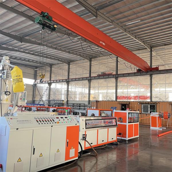 Corrugated Pipe Making Machine Corrugated Conduit Extrusion Line For HDPE PP LDPE Single Wall