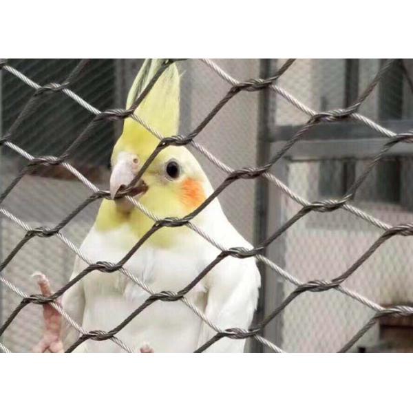 316l 2mm Stainless Steel Wire Rope Mesh Knotted Bird Custom Flexible Zoo Net