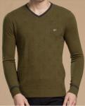 Men's Long Sleeve v-neck Wool Sweater
