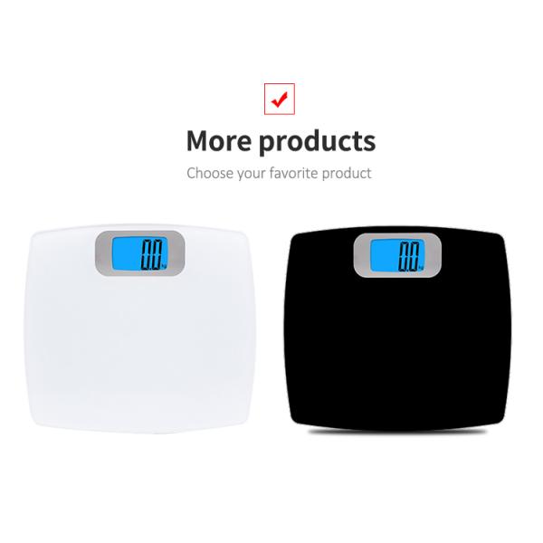 Max 440LB Tempered Glass Platform Scale Electronic Bathroom Scale