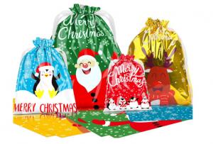 Best Christmas gift bag pe drawstring bag candy gift biscuit cookie happy atmosphere packaging bag wholesale