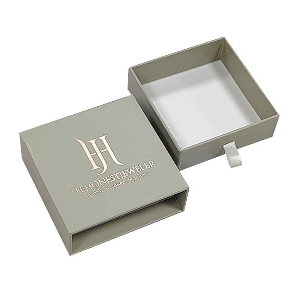 CMYK Small Slide Drawer Box Packaging Sliding Drawer Hard Rustic Paper Jewelry Gift Box