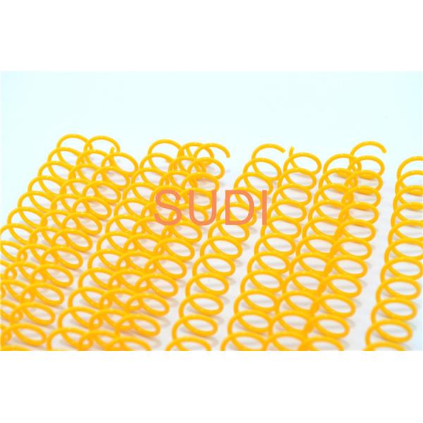 Yellow Color 2.29mm 1-1/4'' Plastic Spiral Binding Coils