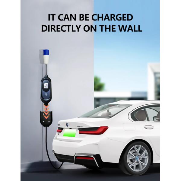 AC 2.4" LED Display Screen Wall Mounted Portable EV Charging Station 380V