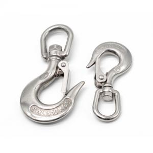 China High Load Rope Hardware Accessories Stainless Steel Lifting Eye Slip Hook With Latch on sale