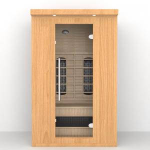 Best Wooden Hemlock 2 Person Far Infrared Sauna Room Low Emf 1750W wholesale
