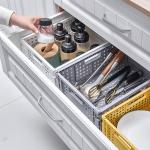 Drainable Practical Folding Plastic Crates Kitchen Use Stackable Collapsible
