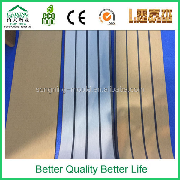 LIKEWOOD PVC Boat Floor Engineered Flooring for Synthetic Teak Decking on Luxury Yachts