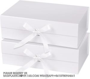 Best Gift Box With Satin Ribbon, 14x9x4.5 Inches Collapsible Gift Box With Magnetic Closure For Party, Wedding, Gift Wrap wholesale