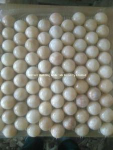 Best Honey Onyx Marble Mosaic Tiles Half Ball Design wholesale
