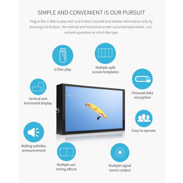 Vertical Outdoor Waterproof Advertising Broadcast Touch Screen LCD Display