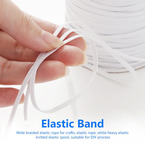 Elastic Band 3mm 5mm Braided Elastic Band Adjustable For Sewing Ear Loop Elasticated