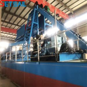 Customized 86-100PCS Chain Bucket Diamond Mining Dredger with Centrifuge