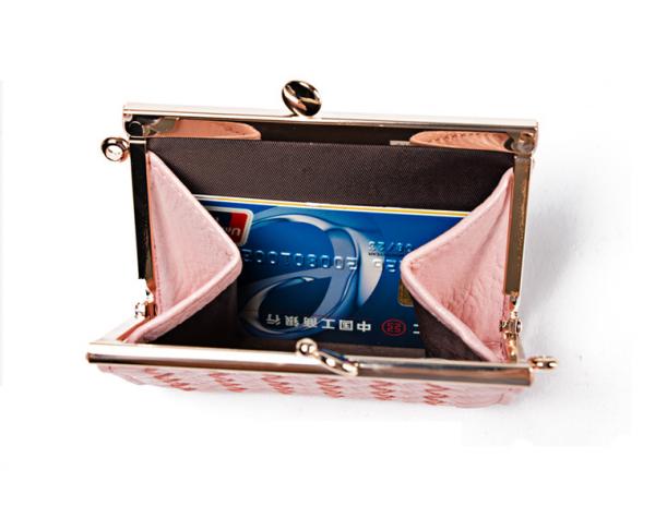 BM 10x2x9cm Zippered Coin Purse Woven Pu Leather ISO9001