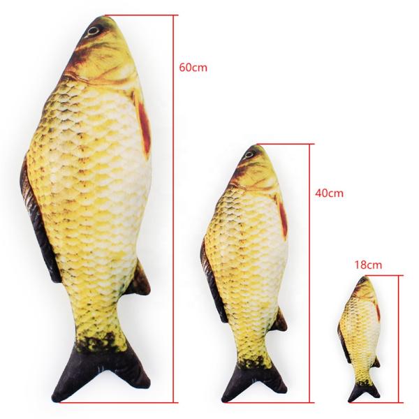 Simulate ISO9001 Pet Plush Toy , Fish Chew Toy 30X13X5cm