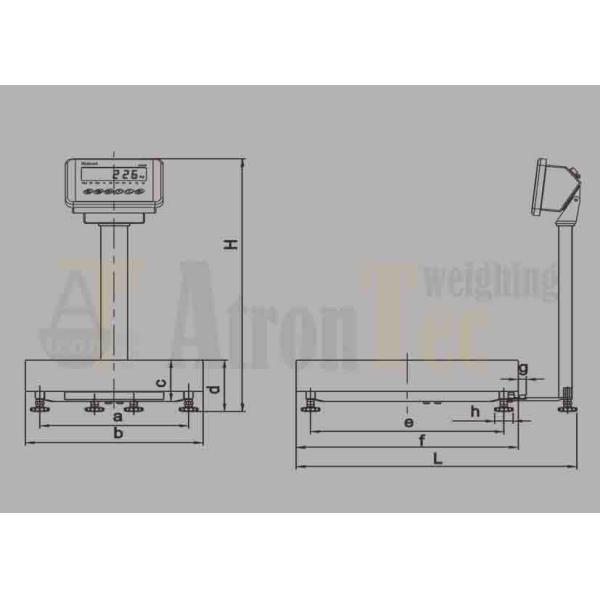 Platform Digital Weighing Scale LED Display/ Washable Bench Scale IP68 IP69K