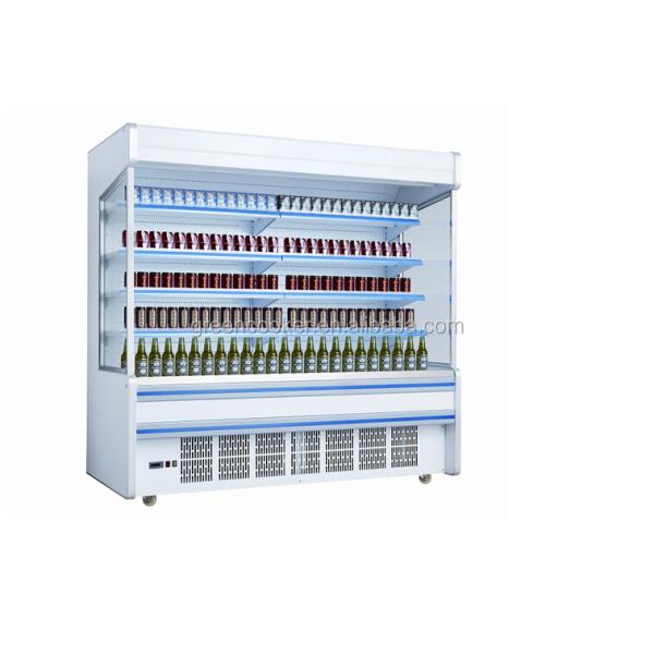 3.2KW Supermarket Open Chiller Vegetable Display Rack Refrigerated Counter Top Passthrogh