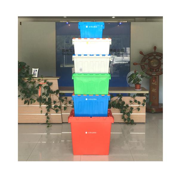 Cheap Stackable Plastic Container Customized Color NO Foldable Ideal for Moving and Storage for sale