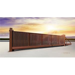 Best Villa Security Galvanized Trackless Automatic Sliding Gates With Mesh / Partition wholesale