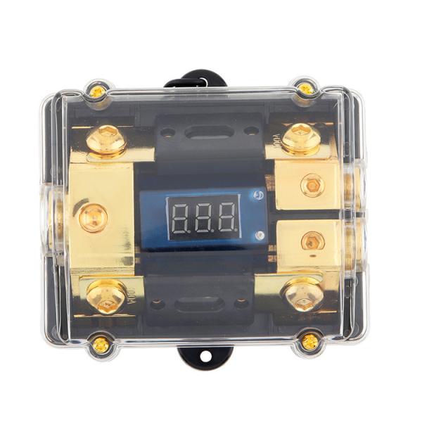 2 Way Distribution Block Car Audio Stereo Digital LED Display ANL Fuse Holder