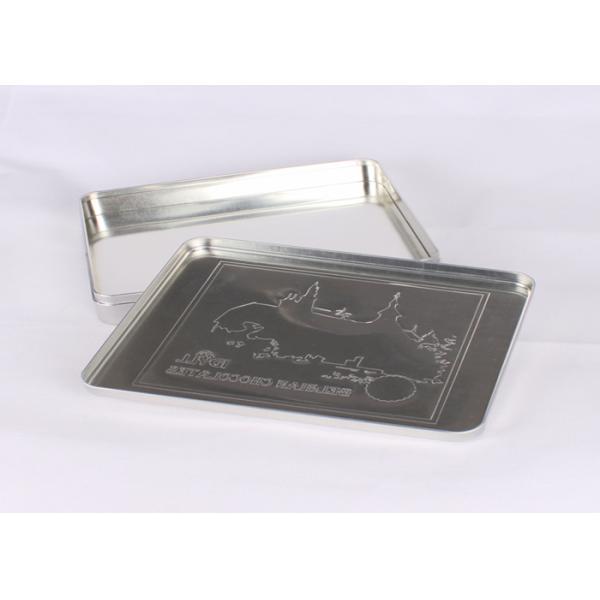 Chocolate Packaging Rectangular Tin Boxes 0.23 MM CMYK Offset Printing