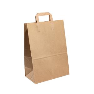 Best Foldable Grocery Supermarket Small Flat Handle Paper Bag wholesale