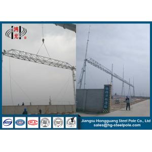 750KV Hot Dip Galvanized Substation Steel Frame Structure Overlap / Flange