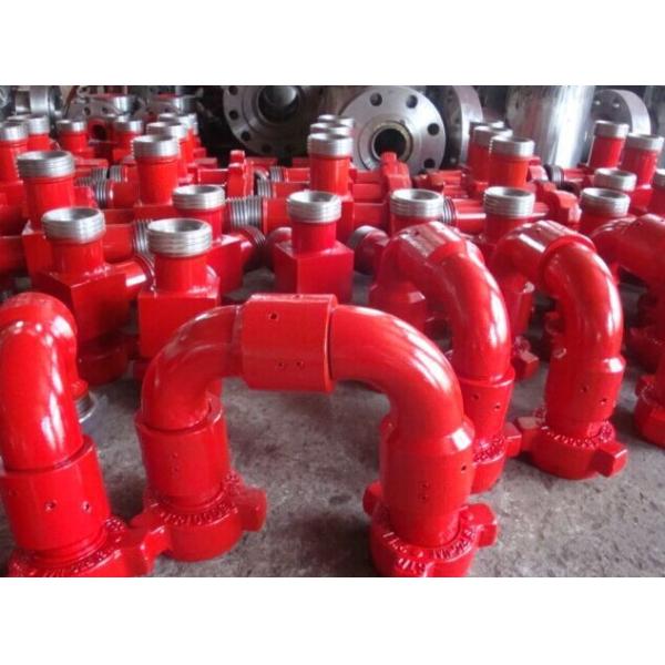 Red High Pressure Tube Fittings , 2" X Fig 1502 Pipe Swivel Joint Long Radius