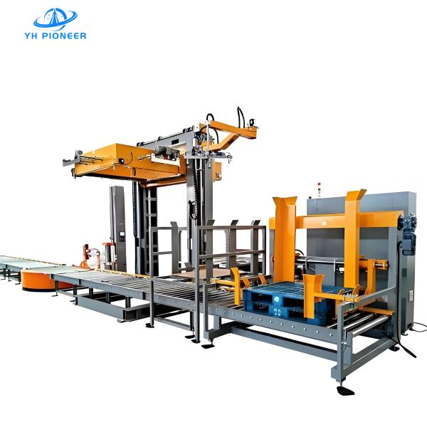Cheap Gantry Palletizing System for Cardboard Boxes and Crates with Robotics Teaching Control Mode for sale