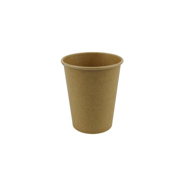250ml Brown Kraft Large Paper Cups , Degradable Bulk Disposable Coffee Cups