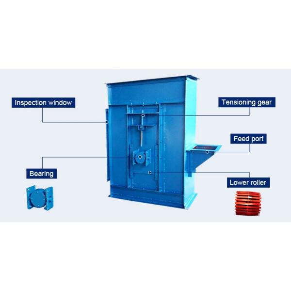 Belt Type Industrial Conveyor Systems Bucket Elevators For Cement / Aggregates