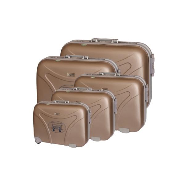 Colorful ABS 3 Piece Suitcase Set With 360 Degree Turning Wheels And Big Wheels