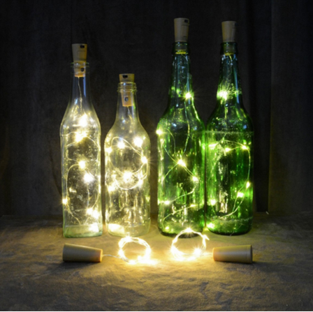 2m 6.6FT Battery Wine Bottle Led Lights Night Light Ropes And Strings