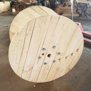 China Solid Wooden Cable Drum ISO9001 Giant Wooden Cable Reel 4 Way on sale