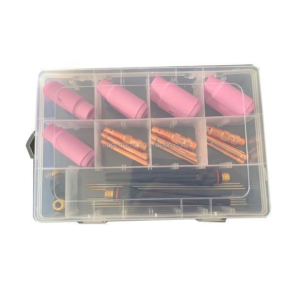 Welding Torch Gas Lens Wedge Collect Ceramic Nozzle Kit for Tig Welding Consumables