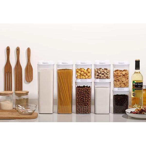 7 Pieces BPA Free Airtight Food Storage Containers Plastic Cereal Containers with Easy Lock Lids