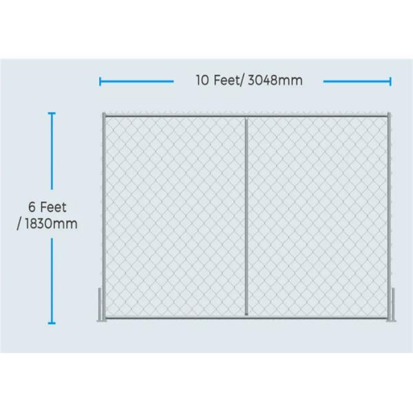 6ft X 12 Ft American Standard Temporary Chain Link Fence Panels