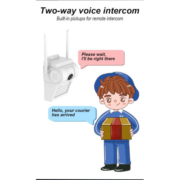 2MP 5MP Outdoor Smart Wireless Wifi Camera Waterproof For Wall Yard Lamp