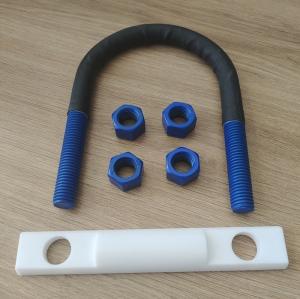 Best M6, M8, M10, M12, M14,M16 PTFE coating U-bolt With Polyshrink ,4 Nuts and half round i-rod wholesale