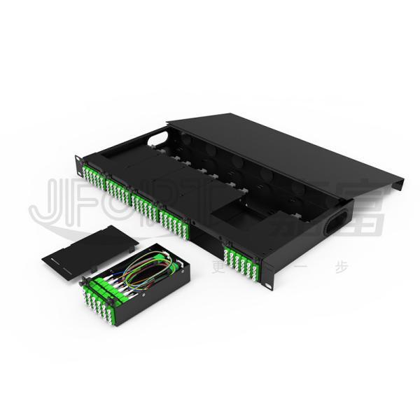 Cheap High-density Modular Chassis For LC Quadruple Adapter MPO SM SL 144-core MPO-LC Patch Panel Fusion-free Module Box for sale