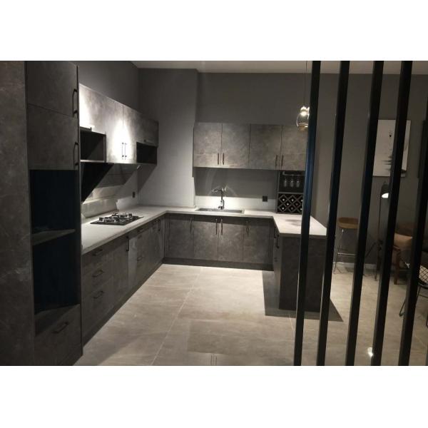 Durable Grey Quartz Stone Scratch Resistance Man Made Quartz Countertops