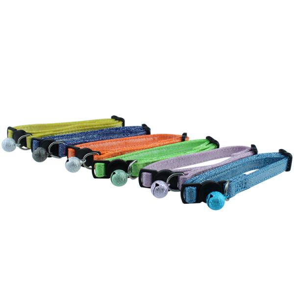 Pu Breakaway Pet Training Collars inflatable cat collar With Bling Bell