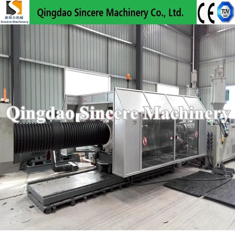 Large Diameter Double Wall Corrugated Dwc Pipe Making Machine HDPE Dual Wall Bellows Drainage Pipe Extrusion Machine