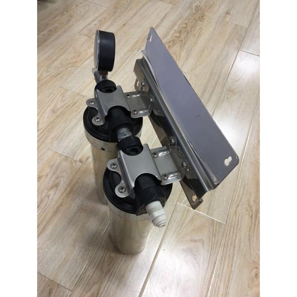 Wholehouse Two Stage Under Sink 10" Stainless Steel Water Purifier With Pressure Gauge