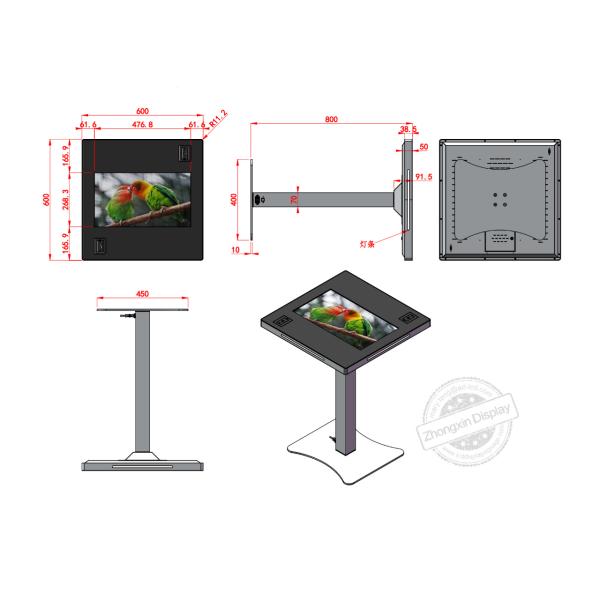 16 9 W H 21.5 Inch Touch Screen Conference Table For Collaborative Business Meetings