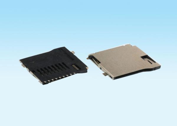 Cheap Micro SD Push SMT Memory Card Connector T Flash Type 500 Cycles Durability for sale