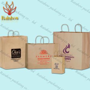 China Reycled Handmade Paper Shopping Bag Custom Luxury Printed Delicate on sale