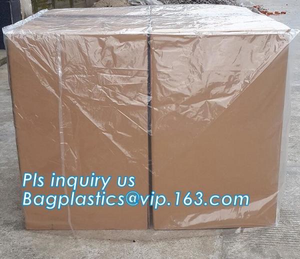 Square Bottom 4mil Clear Pallet Cover, square bottom bag on roll pallet cover bag, Polyester Pallet Cover Bags, Pallet T